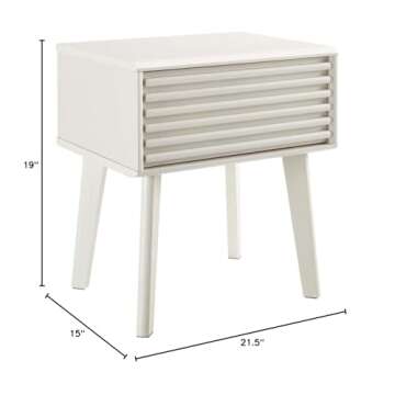 Modway Render Modern Mid-Century End Table with Storage