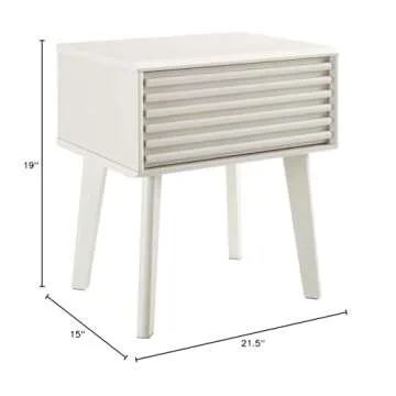 Modway Render Modern Mid-Century End Table with Storage