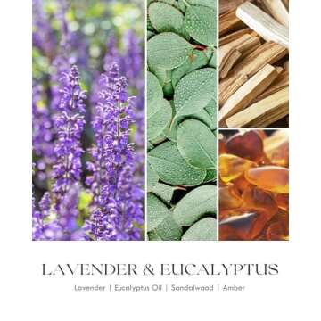 AOOVOO Lavender Scented Candles for Women - Aromatherapy Candle with Crystals Inside, 10oz Soy Candles for Home Scented, Valentines Day Birthday Gifts Candle for Women Mom