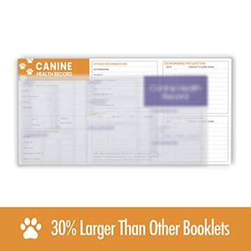 Good|Harbor Pet Supplies | (25 Pack) Premium Canine Health Record 6x4 Inch Booklets | Dog Vaccines L...