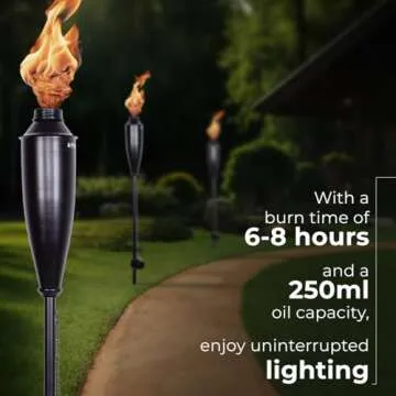 Elegant 60 Inch Garden Torches - Deco Home Pack of 4
