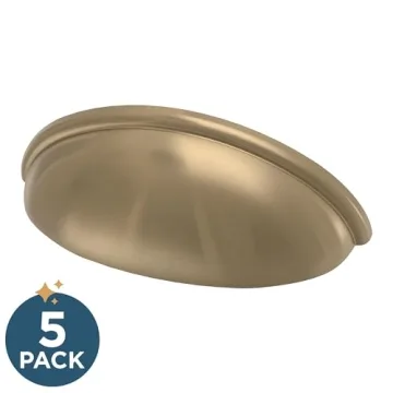 Franklin Brass Cup Cabinet Handles 10-Pack 3" Champagne Bronze