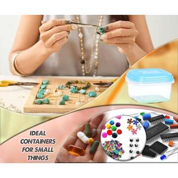 ARSUK 8 Pack Baby Food Storage Containers (4oz/120ml) - Small Plastic Containers with Lids for Freezer - Microwavable, Dishwasher Safe & BPA Free