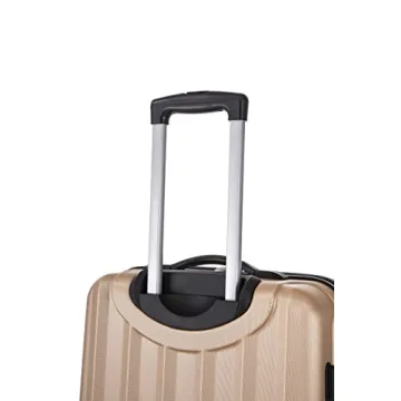 Rockland Santa Monica Hardside Spinner Wheel Luggage, Champagne, 19", 24", 28"