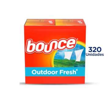 Bounce Fabric Softener Dryer Sheet Outdoor Fresh, 160 Sheets (Pack of 2)