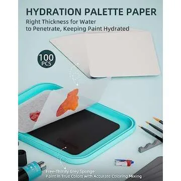 NicPro Stay Wet Palette - Perfect for Acrylic Painting