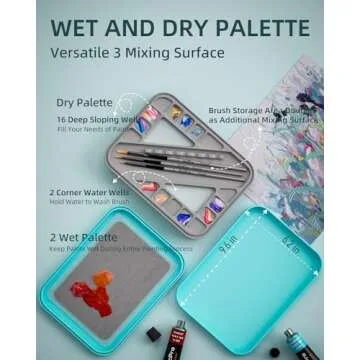 NicPro Stay Wet Palette - Perfect for Acrylic Painting