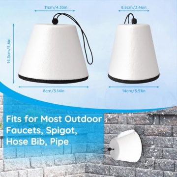 Winter Outdoor Faucet Covers - Foam Insulated 2 Pack