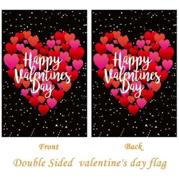 Akeydeco Valentine's Day Flag Double Sided 12x18 inch
