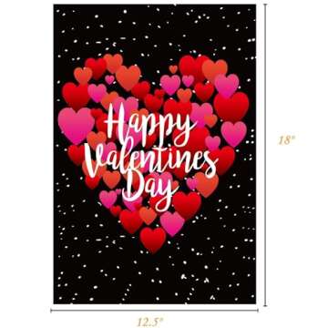 Akeydeco Valentine's Day Flag Double Sided 12x18 inch