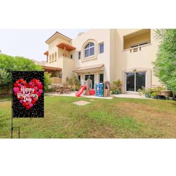 Akeydeco Valentine's Day Flag Double Sided 12x18 inch