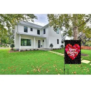 Akeydeco Valentine's Day Flag Double Sided 12x18 inch