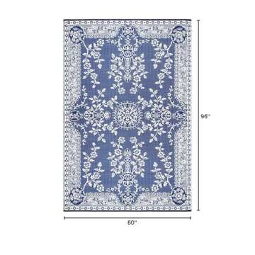 Durable Mad Mats Outdoor Rug - Stylish 6' x 9' Reversible Design