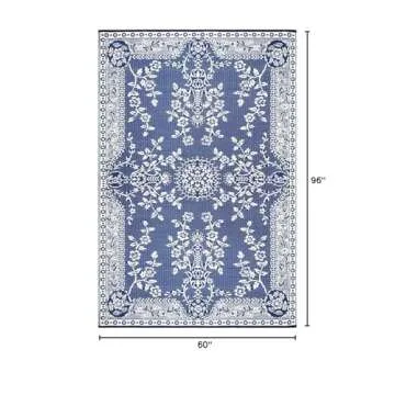 Durable Mad Mats Outdoor Rug - Stylish 6' x 9' Reversible Design