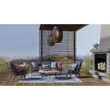 Durable Mad Mats Outdoor Rug - Stylish 6' x 9' Reversible Design