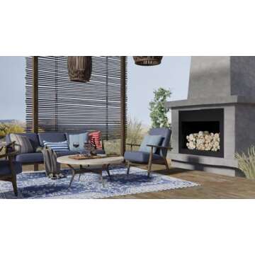 Durable Mad Mats Outdoor Rug - Stylish 6' x 9' Reversible Design