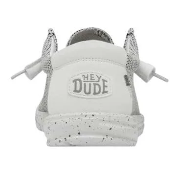 Hey Dude Men's Wally Sox Stone White Men's 11 & Women's 13 | Men's Loafers | Men's Slip On Shoes | Comfortable & Light-Weight