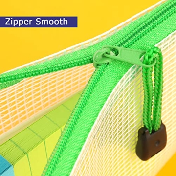 Tamaki 10 Pack Mesh Zipper Pouches for School & Office