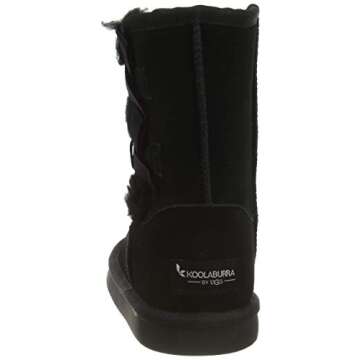 Koolaburra UGG Girls' Victoria Short Fashion Boot - Black 12
