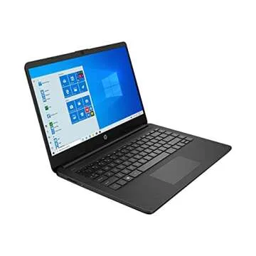 HP 14" Thin Light Touchscreen Laptop, Intel Dual-Core N4020, 8GB DDR4 RAM, 128GB Storage(64GB eMMC+64GB Micro SD), Webcam, 1-Year Office, Win 10 Bundle with GalliumPi Mousepad (Black)
