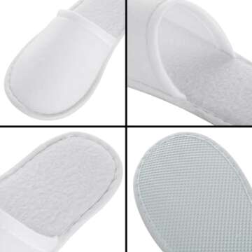 Juvale Disposable House Slippers - 24 Pairs for Guests