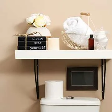 Funny Rustic Wooden Mini Books for Bathroom Decor