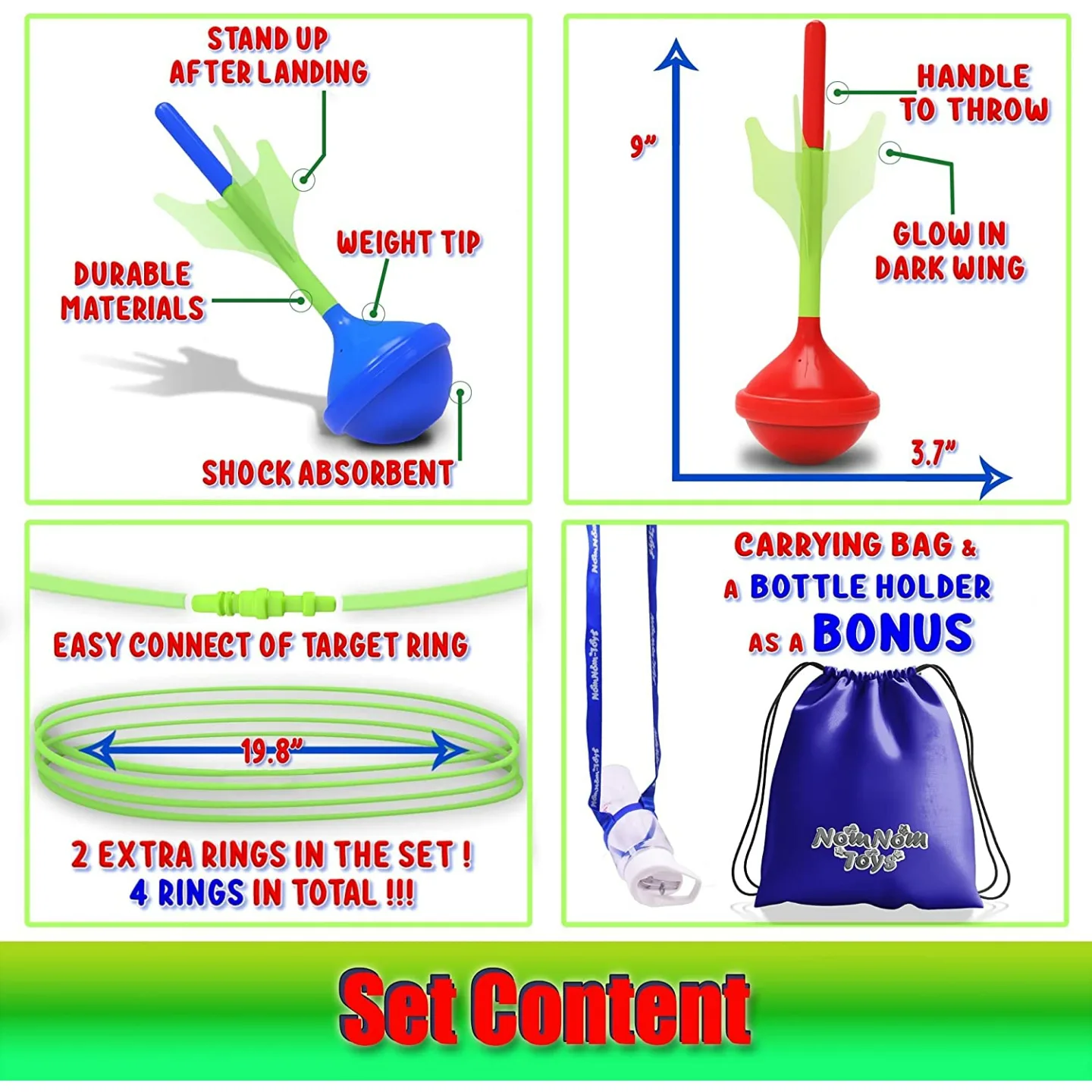 Glow in The Dark Lawn Darts - Fun Family Game