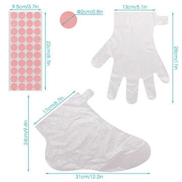 Segbeauty 200pcs Paraffin Wax Bath Liners, Plastic Socks for Moisturizing, Paraffin Baths Gloves for Hand, Foot Covers Pedicure Bags for Feet Thermal Hot Wax thera-py SPA Paraffin Wax Machine