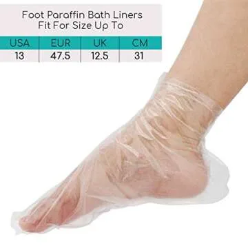 Segbeauty 200pcs Paraffin Wax Bath Liners, Plastic Socks for Moisturizing, Paraffin Baths Gloves for Hand, Foot Covers Pedicure Bags for Feet Thermal Hot Wax thera-py SPA Paraffin Wax Machine