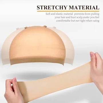 MORGLES 20 Pcs Stretchy Nylon Wig Caps for All