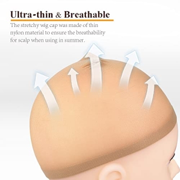 MORGLES 20 Pcs Stretchy Nylon Wig Caps for All