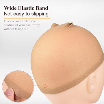 MORGLES 20 Pcs Stretchy Nylon Wig Caps for All