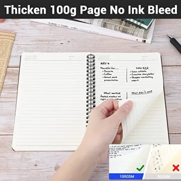 EUSOAR College Ruled Spiral Notebooks | 6-Pack A5 Journal