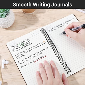 EUSOAR College Ruled Spiral Notebooks | 6-Pack A5 Journal