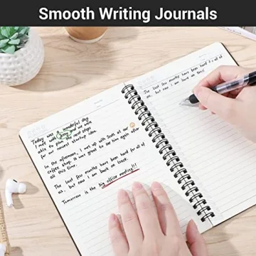 EUSOAR College Ruled Spiral Notebooks | 6-Pack A5 Journal