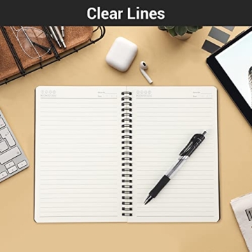 EUSOAR College Ruled Spiral Notebooks | 6-Pack A5 Journal