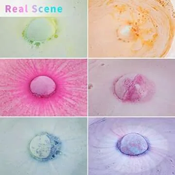 TQVAI 6 Pack Organic Natural Bath Bombs Gift Set Unisex