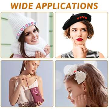 PAGOW 105Pcs Sew On Rhinestones Heart Buttons, 10mm Crystal Heart Rhinestones Flatback with Silver Prongs, Used for DIY Jewelry Findings Making Wedding Decoration Embellishments