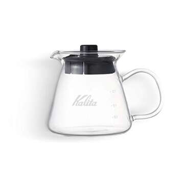 Espresso Parts Kalita Wave Pour-Over Coffee Brewing Kit, Glass Dripper 185, Filters & Server 500Ml