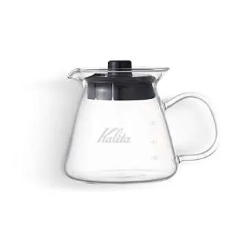 Espresso Parts Kalita Wave Pour-Over Coffee Brewing Kit, Glass Dripper 185, Filters & Server 500Ml