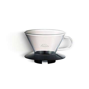 Espresso Parts Kalita Wave Pour-Over Coffee Brewing Kit, Glass Dripper 185, Filters & Server 500Ml