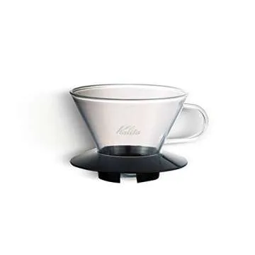 Espresso Parts Kalita Wave Pour-Over Coffee Brewing Kit, Glass Dripper 185, Filters & Server 500Ml