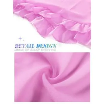 TWINKLEDE Women's Sarong Beach Wrap Swimsuit Cover Ups Bikini Short Skirt Sheer Chiffon Scarf for Women and Girls (B Pink)