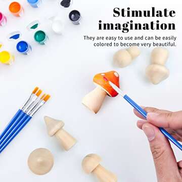 Unfinished Wooden Mushrooms for DIY Crafts & Home Decor
