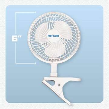 Hurricane Classic 6 Inch Clip Fan – Compact & Powerful