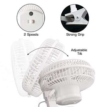 Hurricane Classic 6 Inch Clip Fan – Compact & Powerful