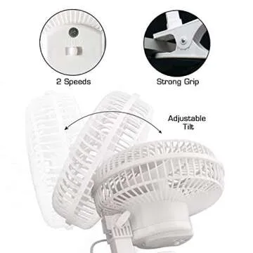 Hurricane Classic 6 Inch Clip Fan – Compact & Powerful