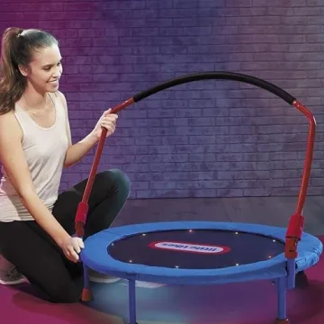 Little Tikes Light-Up 3-foot Trampoline with Folding Handle for Kids Ages 3 to 6