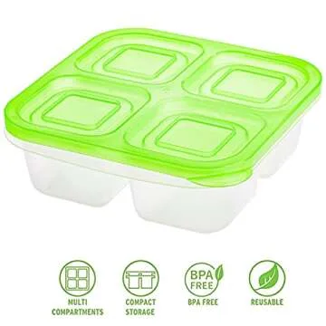 AVLA Bento Snack Boxes - Durable Meal Prep Containers