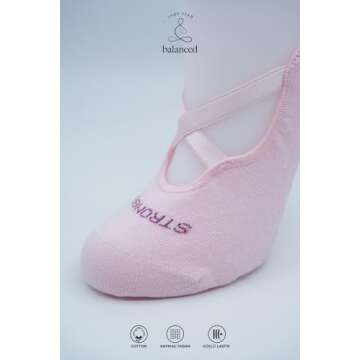 3 Packs Non-Grip Yoga & Pilates Socks, 5.5-9.5, Pink, Grey, White pairs